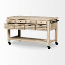 Mercana Columbia 56" x 28" x 36" Solid Wood Kitchen Island
