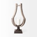 Mercana Brillion 11" x 10.8" x 25" Solid Wood Candle Holder