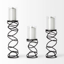 Mercana Omega 4.8" x 4.8" x 21.3" Glass Candle Holder
