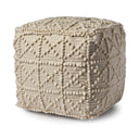 Mercana Leroy 17.7" x 17.7" x 17.7" Wool Pouf