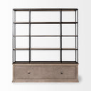 Mercana Braxton 81.5" x 18.5" x 90" Solid Wood Wall Shelf