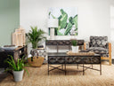 Mercana Hogarth 48" x 26" x 18" Metal Coffee Table