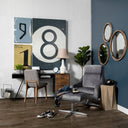 Mercana David 119" x 30" x 35.3" Fabric Dining Chair