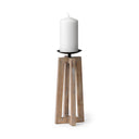 Mercana Astra 4.9" x 4.9" x 12.4" Solid Wood Candle Holder