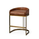 Mercana Hollyfield 20.5" x 19.7" x 28.7" Leather Stool
