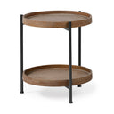 Mercana Kade 16.9" x 16.9" x 18.9" Solid Wood Side Table