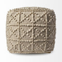 Mercana Leroy 17.7" x 17.7" x 17.7" Wool Pouf