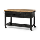 Mercana Columbia 62" x 28" x 36" Solid Wood Kitchen Island