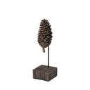 Mercana Pinterra 3.9" x 3.9" x 11" Solid Wood Decorative Object