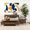 Mercana Glenn 55.8" x 30.5" x 17" Solid Wood Coffee Table