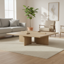 Mercana Aida 56" x 34" x 15.5" Solid Wood Coffee Table