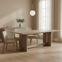 Mercana Aida 84" x 42" x 30" Solid Wood Dining Table