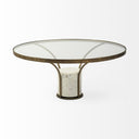 Mercana Jacinta 36" x 36" x 16" Glass Coffee Table