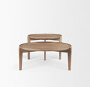 Mercana Cleaver 39.5" x 39.5" x 16" Solid Wood Coffee Table
