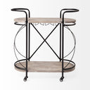 Mercana Marlon 34.6" x 15.4" x 34.3" Bar Cart