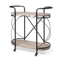 Mercana Marlon 34.6" x 15.4" x 34.3" Bar Cart