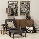 Mercana Hornet 27.2" x 36.6" x 34.3" Fabric Side Chair