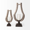 Mercana Brillion 7.5" x 7.3" x 16.9" Solid Wood Candle Holder