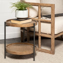 Mercana Kade 16.9" x 16.9" x 18.9" Solid Wood Side Table