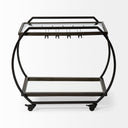 Mercana Chriselle 38" x 18.5" x 32.5" Bar Cart