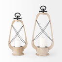 Mercana Zain 10" x 5.7" x 21.3" Solid Wood Lantern