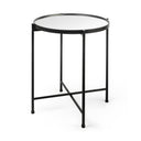 Mercana Samantha 19.7" x 19.7" x 24.2" Mirrored Glass Side Table
