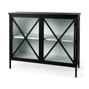 Mercana Aurelia 40.5" x 16" x 33" Glass,Iron Accent Cabinet