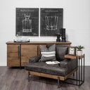 Mercana Maddox 17.1" x 13.5" x 27" Solid Wood Side Table