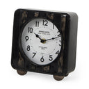 Mercana Karl 6" x 3" x 6.8" Metal Table Clock