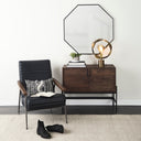 Mercana Glenn 37.5" x 16" x 30" Iron,Solid Wood Accent Cabinet