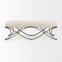 Mercana Ayla 55" x 19.8" x 20.5" Metal Bench