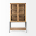 Mercana Arelius 36" x 18.8" x 63" Solid Wood Display Cabinet