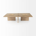 Mercana Aida 56" x 34" x 15.5" Solid Wood Coffee Table