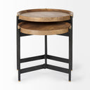Mercana Marquisa 22.5" x 22.5" x 20.8" Solid Wood Side Table