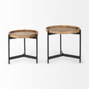 Mercana Marquisa 22.5" x 22.5" x 20.8" Solid Wood Side Table