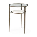 Mercana Felicity 15.8" x 15.8" x 22.5" Glass Side Table