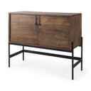 Mercana Glenn 37.5" x 16" x 30" Iron,Solid Wood Accent Cabinet