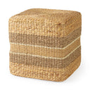 Mercana Maya 17.7" x 17.7" x 17.7" Seagrass Pouf - Square