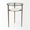 Mercana Felicity 15.8" x 15.8" x 22.5" Glass Side Table