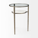 Mercana Felicity 15.8" x 15.8" x 22.5" Glass Side Table