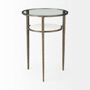 Mercana Felicity 15.8" x 15.8" x 22.5" Glass Side Table
