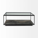 Mercana Roxdale 48" x 27.5" x 18" Glass,Metal Coffee Table