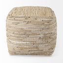 Mercana Aalia 16" x 16" x 16" Leather Pouf