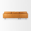 Mercana D'Arcy 111" x 70" x 33" Leather Sectional Sofa