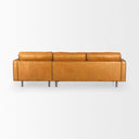 Mercana D'Arcy 111" x 70" x 33" Leather Sectional Sofa