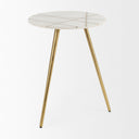 Mercana Vivienne 18" x 18" x 23" Marble Side Table
