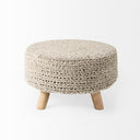 Mercana Bina 24" x 24" x 14" Wool Ottoman
