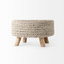 Mercana Bina 24" x 24" x 14" Wool Ottoman