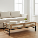 Mercana Arelius 49.5" x 29.5" x 15" Solid Wood Coffee Table