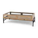Mercana Arelius 49.5" x 29.5" x 15" Solid Wood Coffee Table